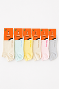 Pack de 6 Pares-Soquetes Multi-color Com Costura Fina