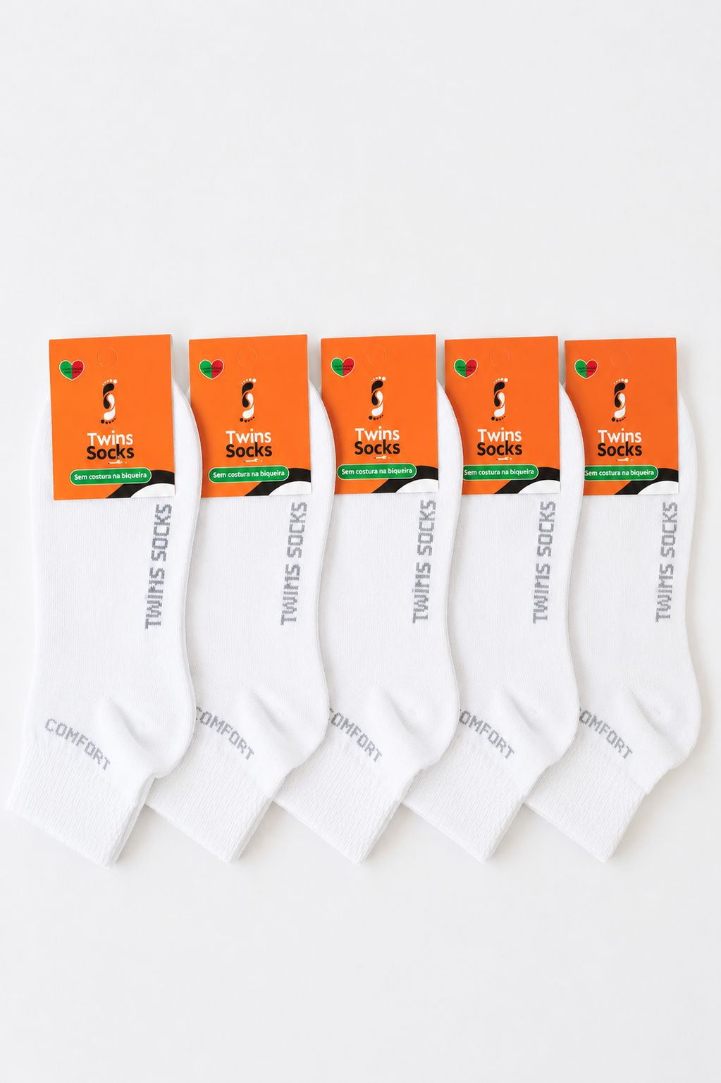 Pack de 6 Pares-Soquetes Meia-Cano Medicinais