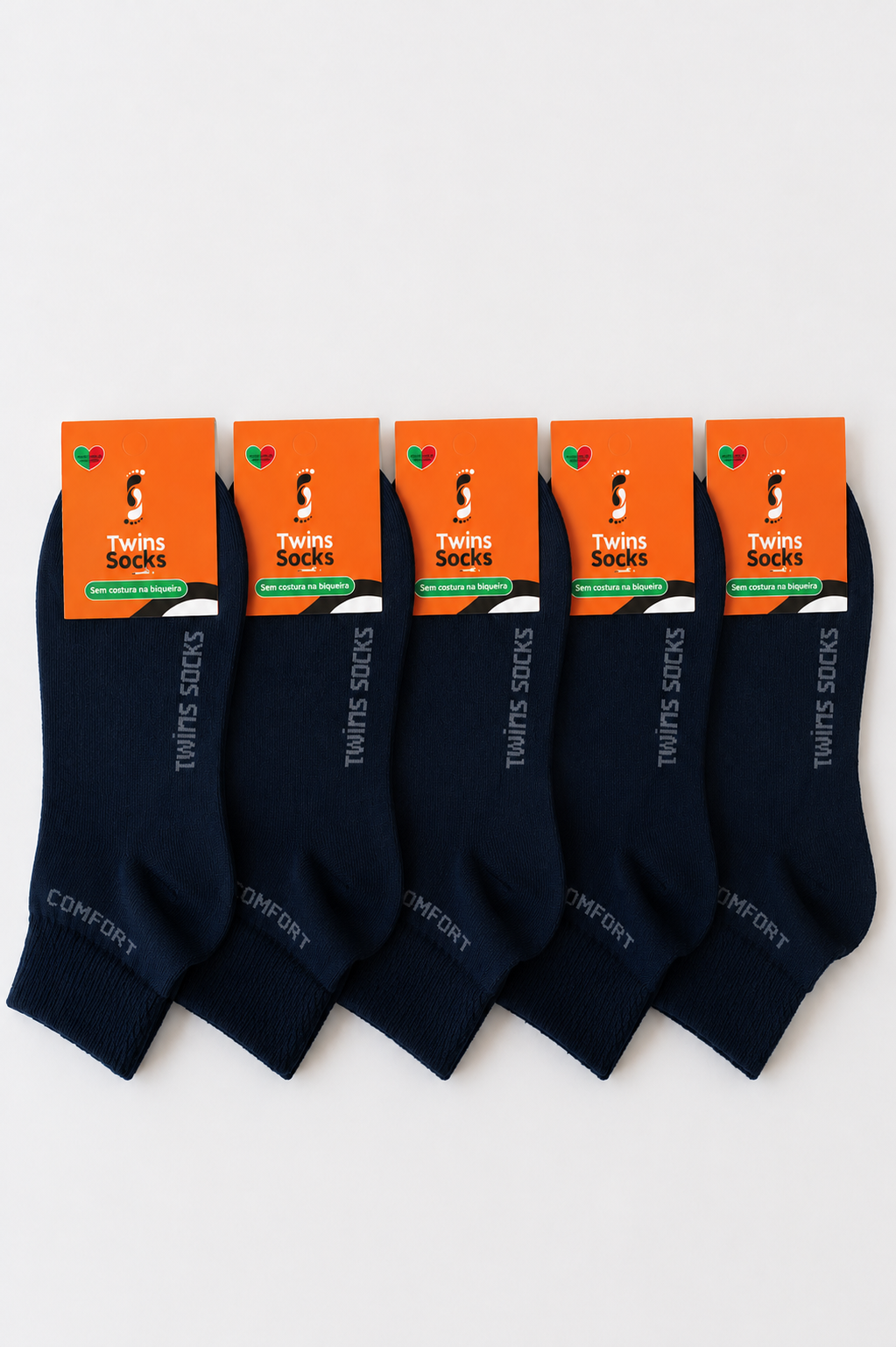 Pack de 6 Pares-Soquetes Meia-Cano Medicinais