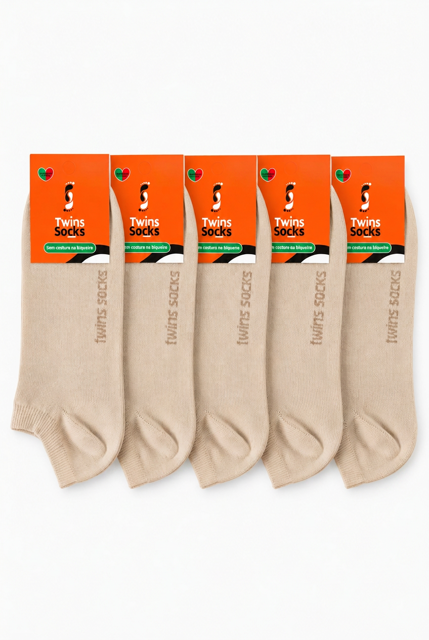 Pack de 5 Pares-Soquetes Sem Costura