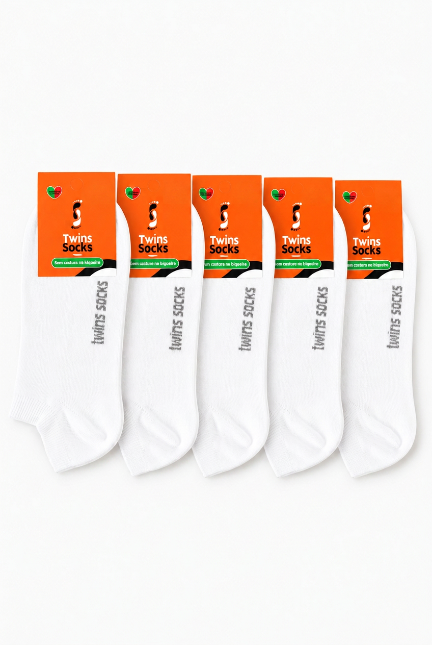 Pack de 5 Pares-Soquetes Sem Costura