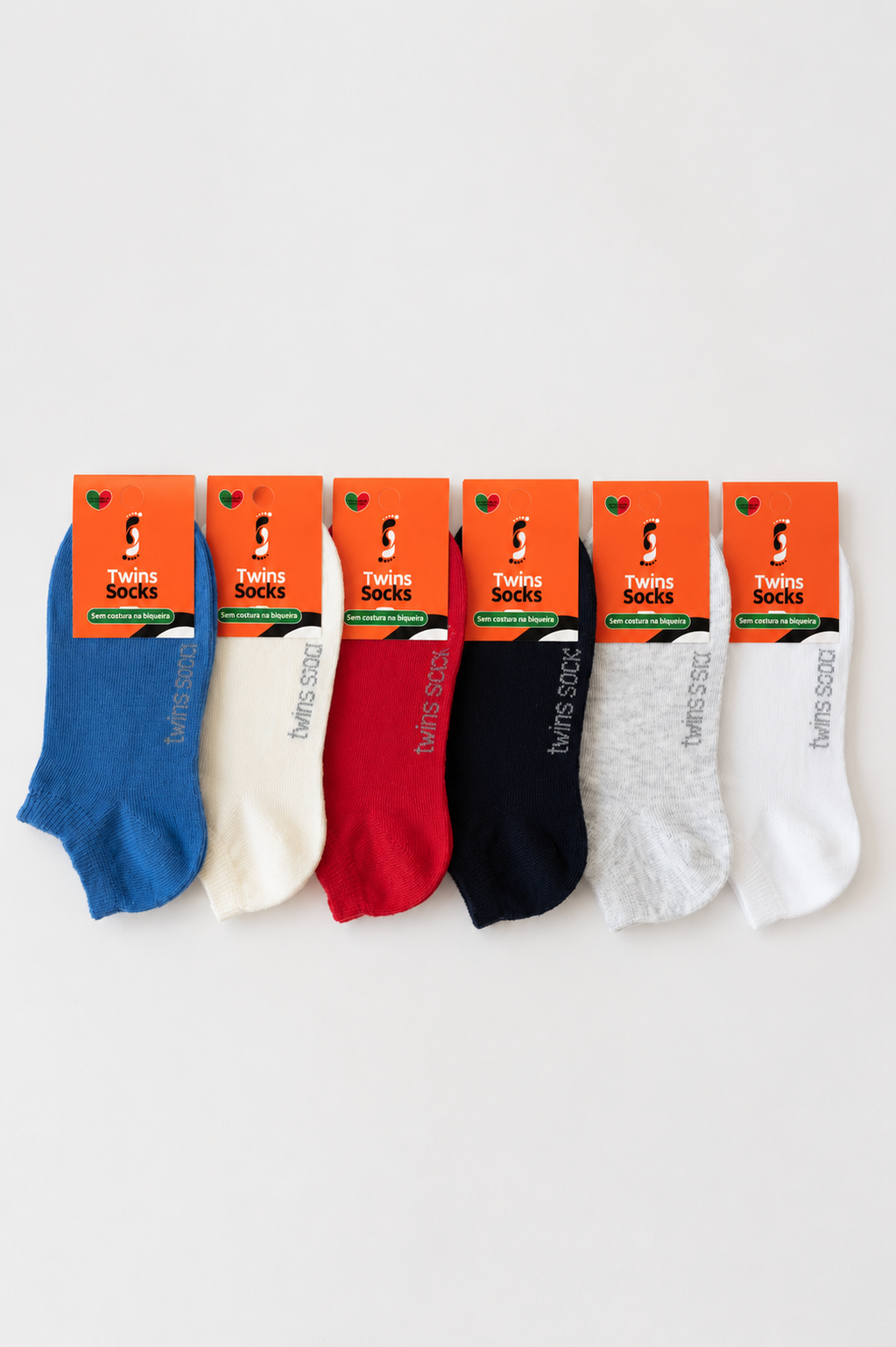 Pack de 6 Pares-Soquetes Multi-color Sem Costura
